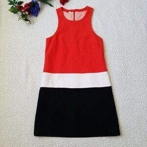 4.Collection Tweed Dress Women's 8 Colorblock